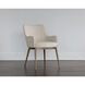 Franklin Beige Linen Dining Armchair